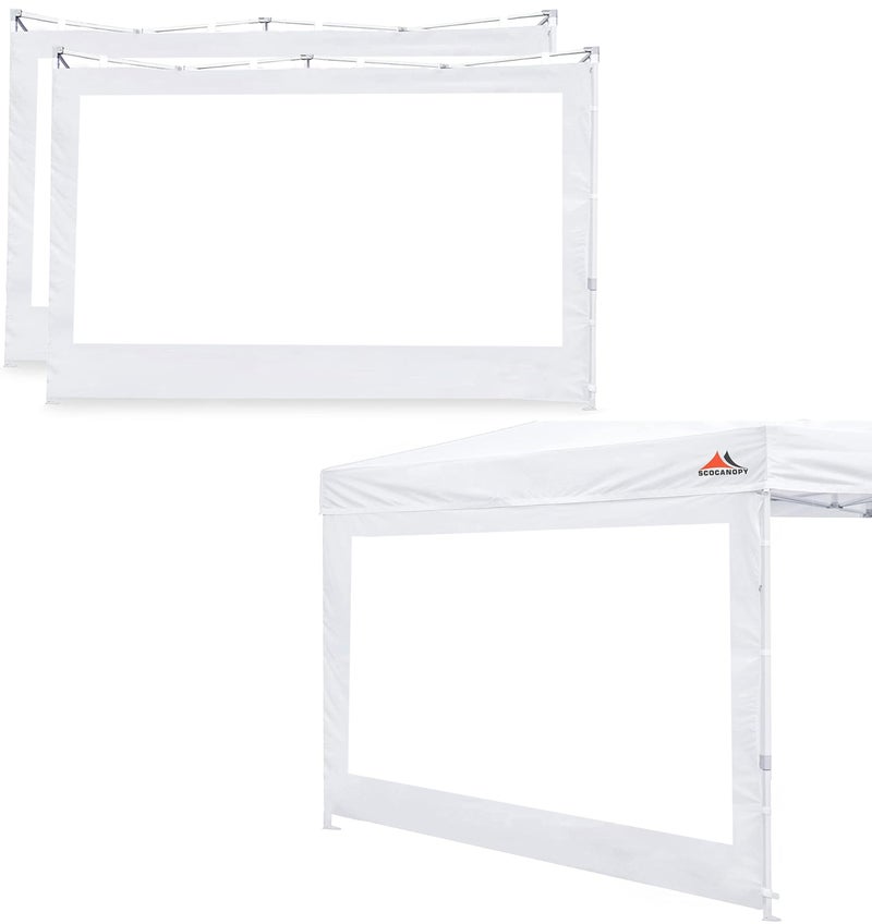 SCOCANOPY Clear Window Sidewall for 12x12 Canopy Frame, 3 Pack Sunwalls Only,(White) - Image 1